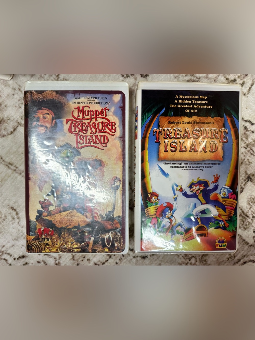 Rare Treasure Island VHS 1997 Clamshell & Muppet Treasure Island Disney 1996